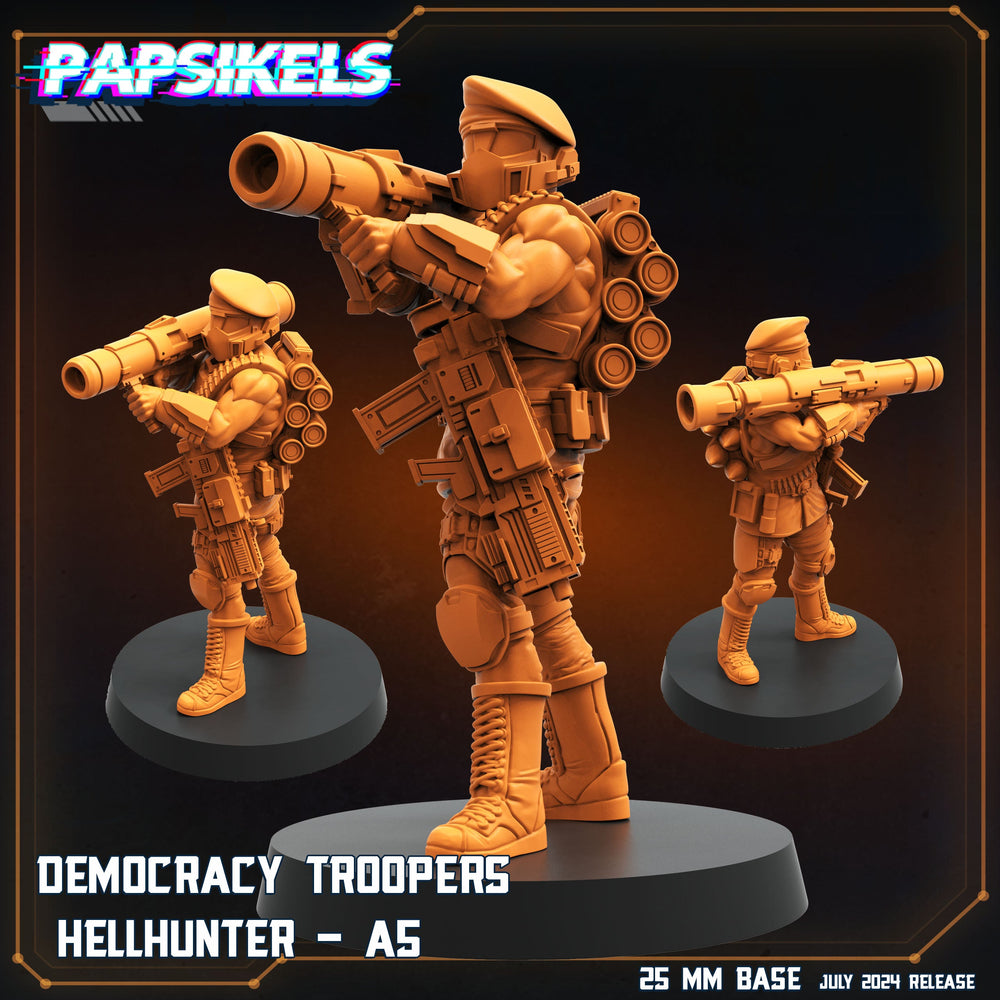 3D Printed Papsikels Democracy Trooper Hellhunter Set July 2024 Scifi 28mm 32mm (Online Only)
