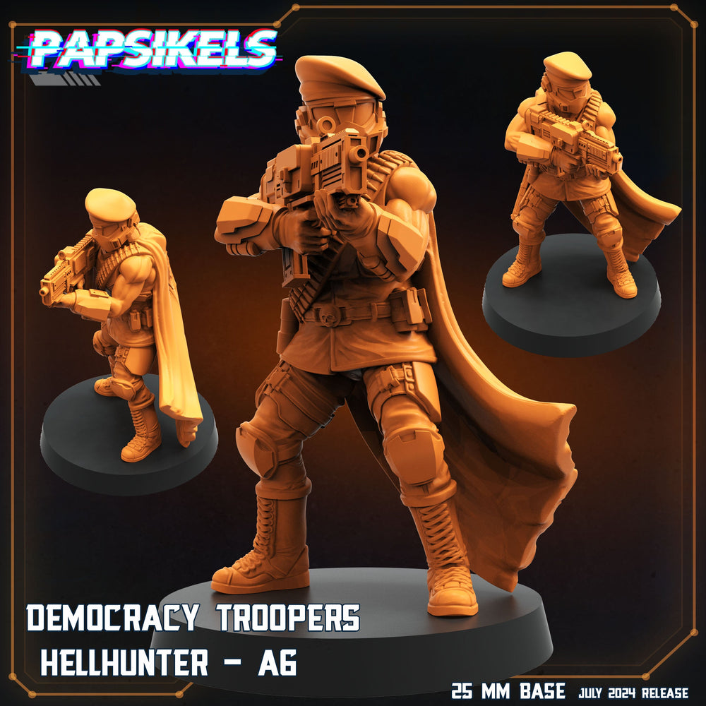 3D Printed Papsikels Democracy Trooper Hellhunter Set July 2024 Scifi 28mm 32mm (Online Only)
