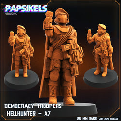 3D Printed Papsikels Democracy Trooper Hellhunter Set July 2024 Scifi 28mm 32mm (Online Only)