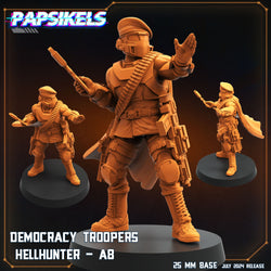 3D Printed Papsikels Democracy Trooper Hellhunter Set July 2024 Scifi 28mm 32mm (Online Only)