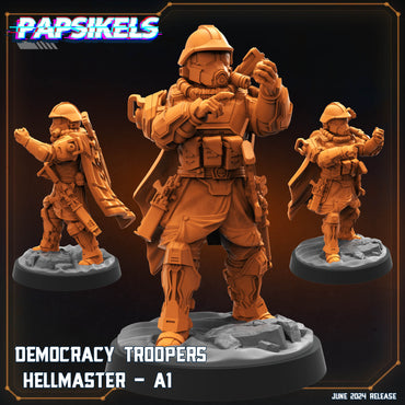 3D Printed Papsikels Democracy Trooper Hellmaster A1 JUNE 2024 SCIFI 28mm 32mm (Online Only)