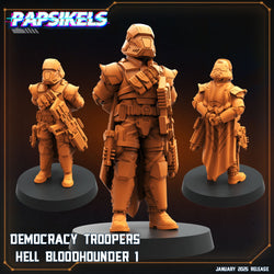 3D Printed Papsikels Democracy Trooper Hell Bloodhounders Set January 2025 - Scifi 28mm 32mm (Online Only)