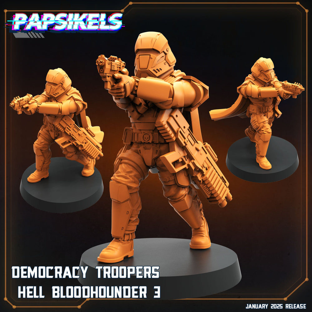 3D Printed Papsikels Democracy Trooper Hell Bloodhounders Set January 2025 - Scifi 28mm 32mm (Online Only)
