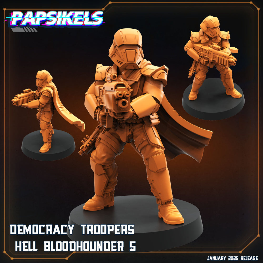3D Printed Papsikels Democracy Trooper Hell Bloodhounders Set January 2025 - Scifi 28mm 32mm (Online Only)