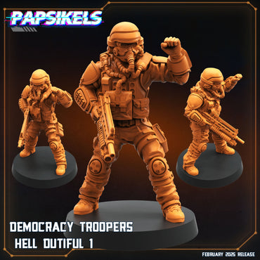 3D Printed Papsikels Democracy Trooper Hell Dutiful February 2025 Scifi 28mm 32mm (Online Only)