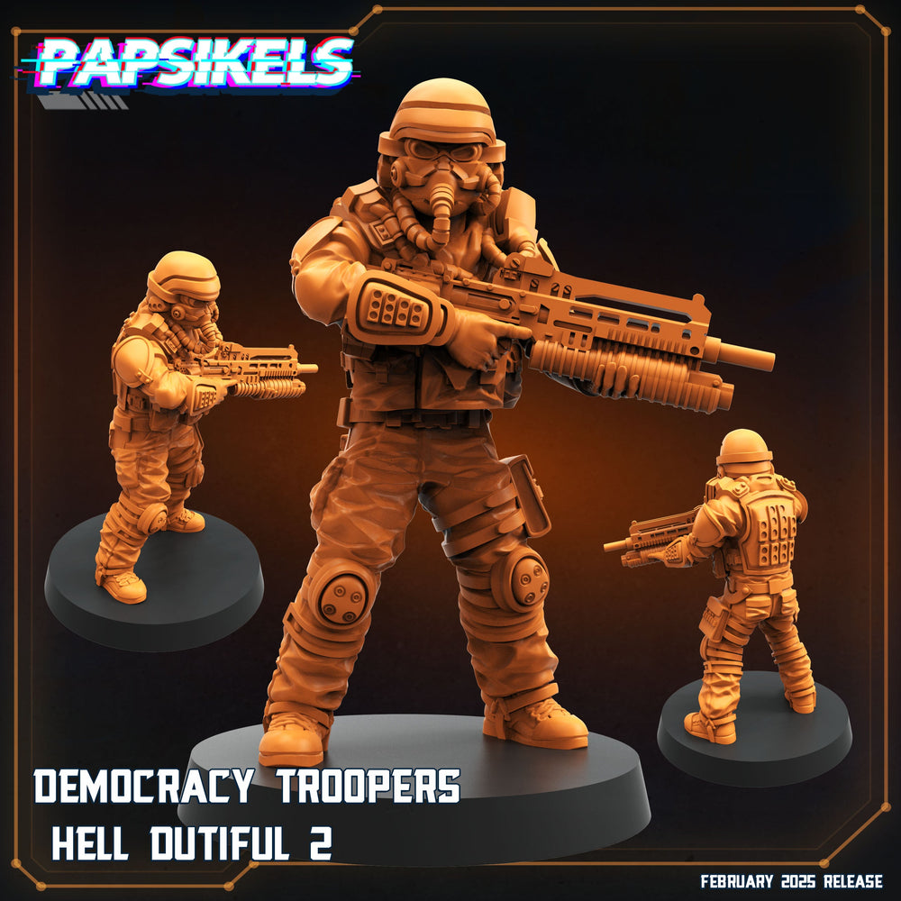 3D Printed Papsikels Democracy Trooper Hell Dutiful February 2025 Scifi 28mm 32mm (Online Only)