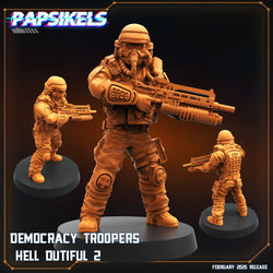 3D Printed Papsikels Democracy Trooper Hell Dutiful February 2025 Scifi 28mm 32mm (Online Only)