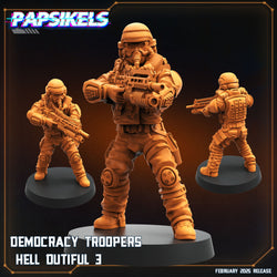 3D Printed Papsikels Democracy Trooper Hell Dutiful February 2025 Scifi 28mm 32mm (Online Only)