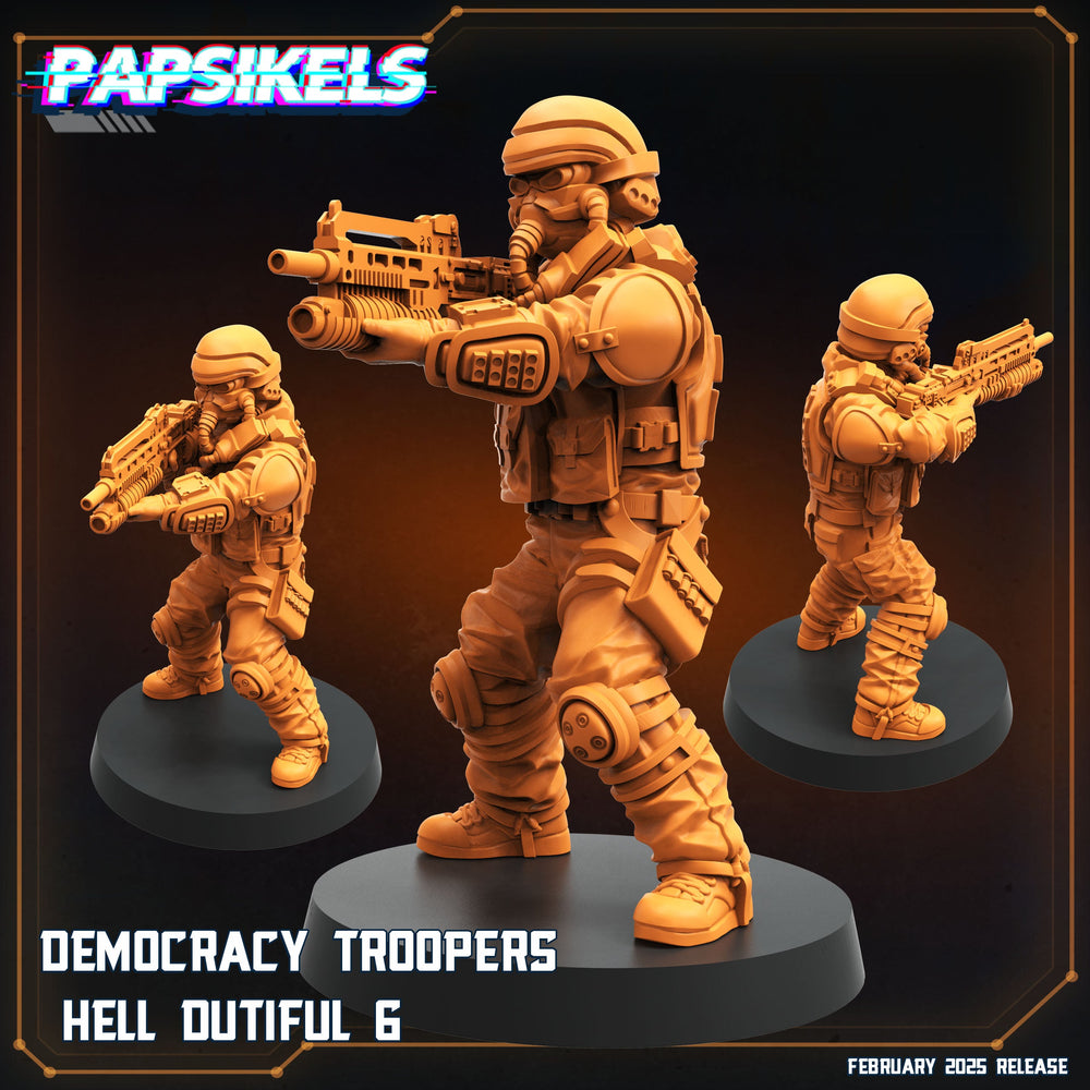 3D Printed Papsikels Democracy Trooper Hell Dutiful February 2025 Scifi 28mm 32mm (Online Only)