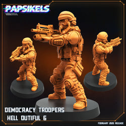 3D Printed Papsikels Democracy Trooper Hell Dutiful February 2025 Scifi 28mm 32mm (Online Only)