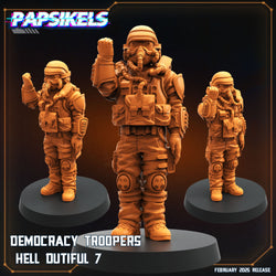 3D Printed Papsikels Democracy Trooper Hell Dutiful February 2025 Scifi 28mm 32mm (Online Only)