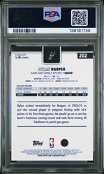 Graded 2025 Topps Dylan Harper #202 Rookie RC Basketball Card PSA 10 Gem Mint (ONLINE ORDER ONLY)