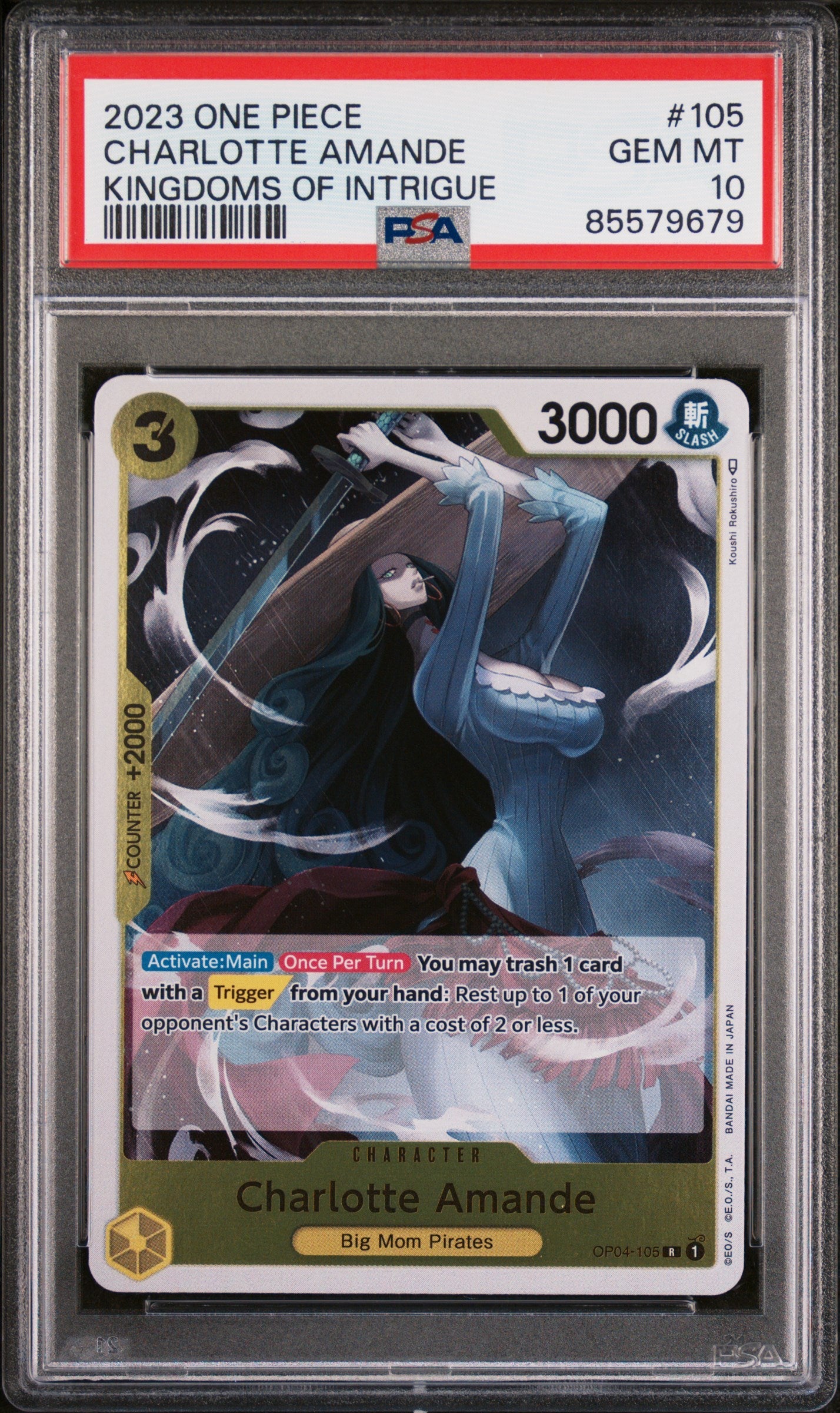 2023 ONE PIECE KINGDOMS OF INTRIGUE CHARLOTTE AMANDE #105 - PSA GEM MT 10 (Online Order Only)