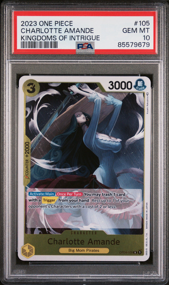 2023 ONE PIECE KINGDOMS OF INTRIGUE CHARLOTTE AMANDE #105 - PSA GEM MT 10 (Online Order Only)
