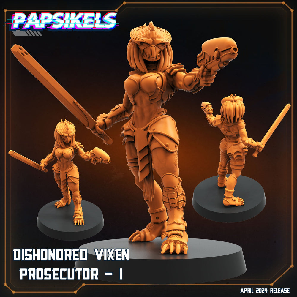 3D Printed Papsikels Democracy Troopers SciFi Dishonored Vixen Prosecutor Set 28mm 32mm (Online Only)