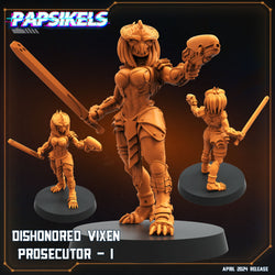 3D Printed Papsikels Democracy Troopers SciFi Dishonored Vixen Prosecutor Set 28mm 32mm (Online Only)
