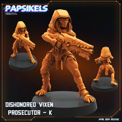 3D Printed Papsikels Democracy Troopers SciFi Dishonored Vixen Prosecutor Set 28mm 32mm (Online Only)