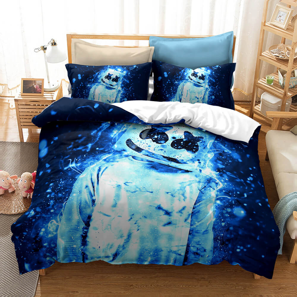 DJ Marshmello Cosplay Bedding Set Quilt Covers Without Filler (Online Order Only)