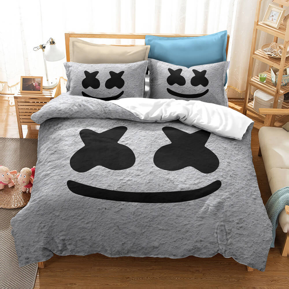 DJ Marshmello Cosplay Bedding Set Quilt Covers Without Filler (Online Order Only)