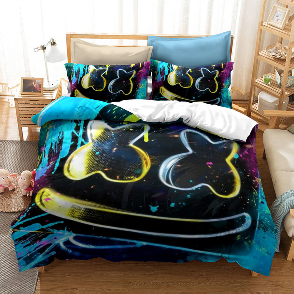 DJ Marshmello Cosplay Bedding Set Quilt Covers Without Filler (Online Order Only)