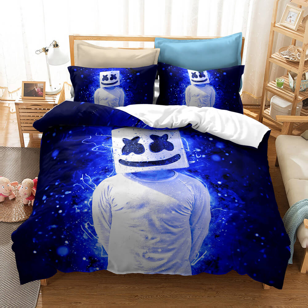 DJ Marshmello Cosplay Bedding Set Quilt Covers Without Filler (Online Order Only)