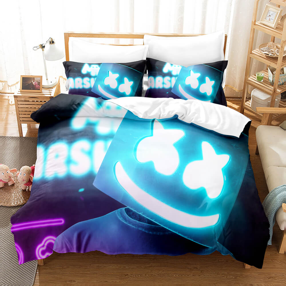 DJ Marshmello Cosplay Bedding Sets Quilt Covers Without Filler (Online Order Only)
