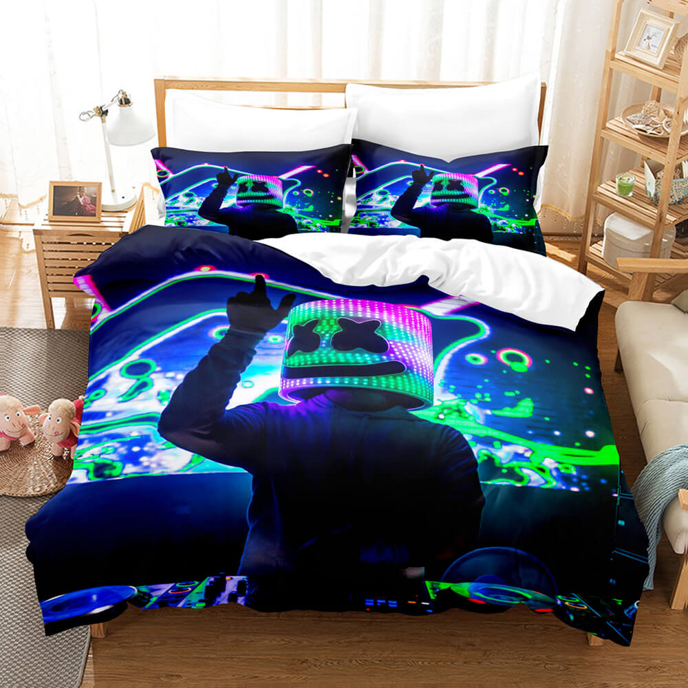 DJ Marshmello Cosplay Bedding Sets Quilt Covers Without Filler (Online Order Only)