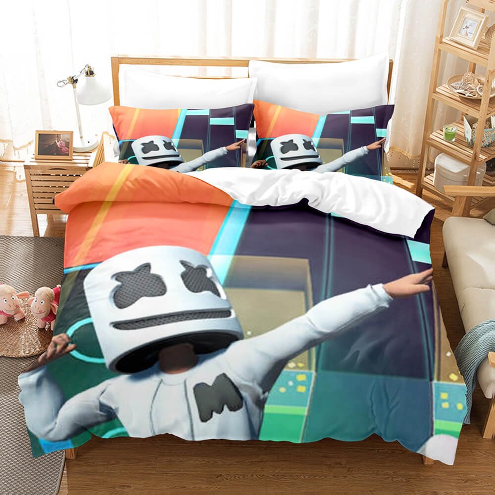 DJ Marshmello Cosplay Bedding Sets Quilt Covers Without Filler (Online Order Only)