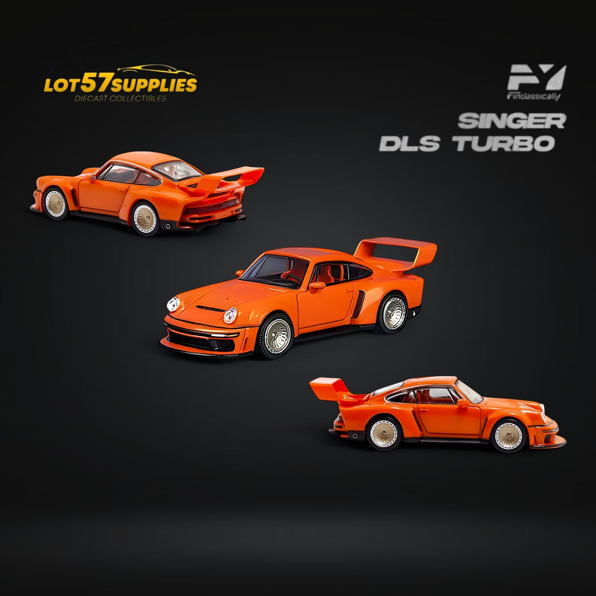 FindClassically Porsche Singer DLS Turbo Orange 1:64 (ONLINE ORDER ONLY)