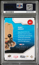 2023 UPPER DECK FUNKO POP MARVEL  BABY GROOT PLATINUM #41  PSA 10 (Online Order Only)