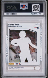 Graded 2024 Panini Clearly Donruss Drake Maye #53 RR Logo Rookie RC Football Card PSA 9 Mint (ONLINE ORDER ONLY)
