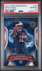 Graded 2024 Topps Resurgence Drake Maye #164 /275 Navy Surge Rookie RC Football Card PSA 10 Gem Mint (ONLINE ORDER ONLY)