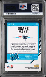 Graded 2024 Panini Donruss Optic Drake Maye #229 Holo Rookie RC Football Card PSA 10 Gem Mint (ONLINE ORDER ONLY)