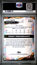 Graded 2024 Topps Finest Drake Maye #162 /75 Blue Checkerboard Rookie RC Football Card PSA 10 Gem Mint (ONLINE ORDER ONLY)