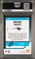 Graded 2024 Panini Donruss Optic Drake Maye #229 /75 Electricity Rookie RC Football Card PSA 9 Mint (ONLINE ORDER ONLY)