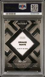 Graded 2023 WC Auto Mania Red Checkerboard Drake Maye #AMSQA /6 Auto Rookie RC Football Card PSA 10 Gem Mint (ONLINE ORDER ONLY)