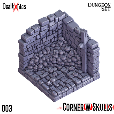 3D Printed Cast n Play Death x Tiles Corner Walls Set 28mm 32mm D&D (Online Only)