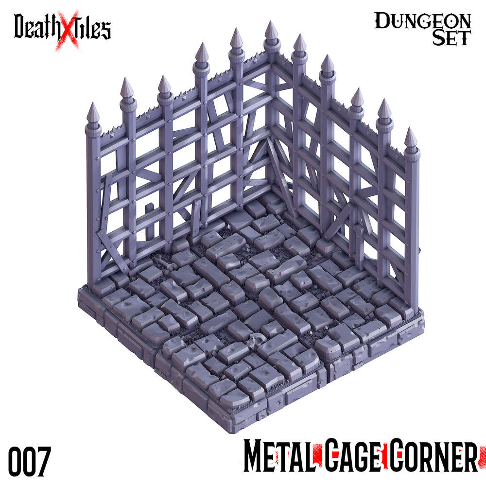 3D Printed Cast n Play Death x Tiles Corner Walls Set 28mm 32mm D&D (Online Only)