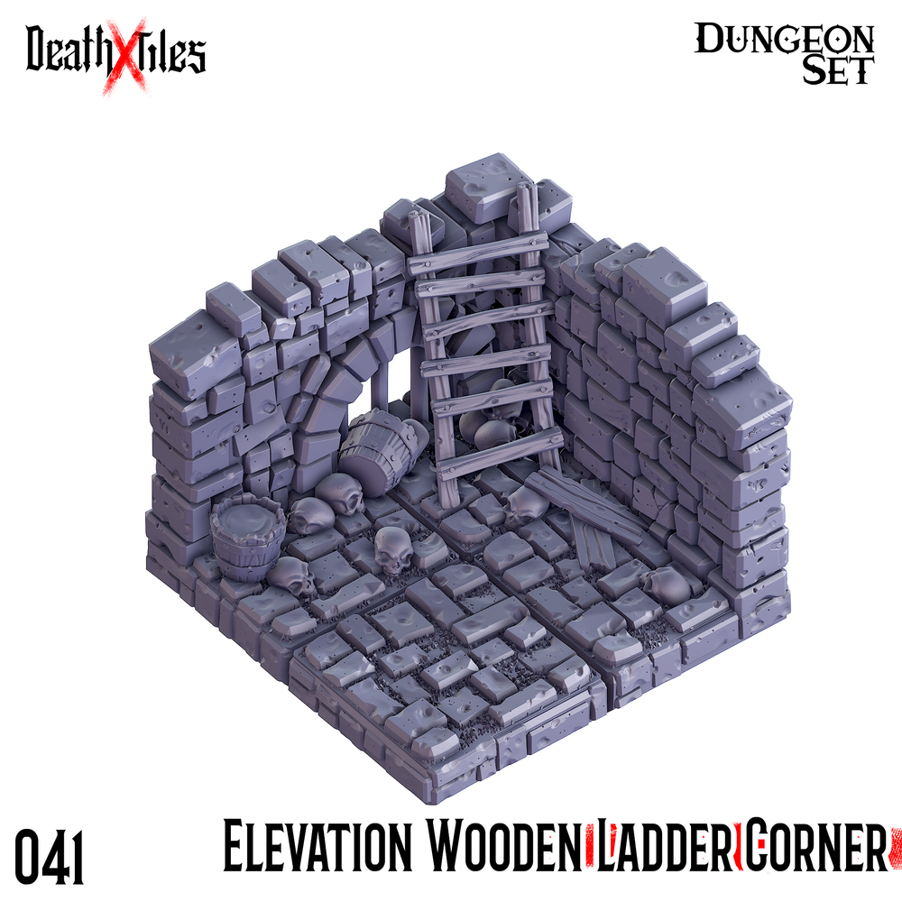 3D Printed Cast n Play Death x Tiles Corner Walls Set 28mm 32mm D&D (Online Only)