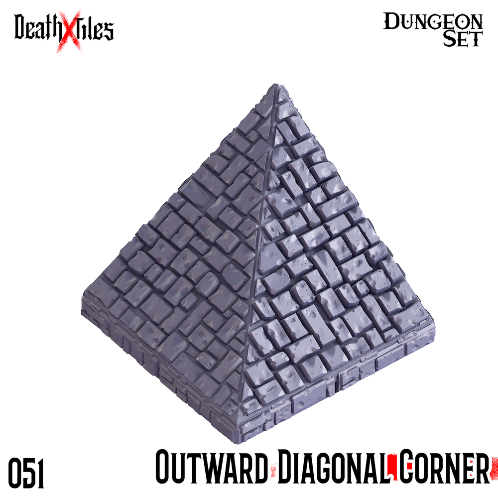 3D Printed Cast n Play Death x Tiles Corner Walls Set 28mm 32mm D&D (Online Only)