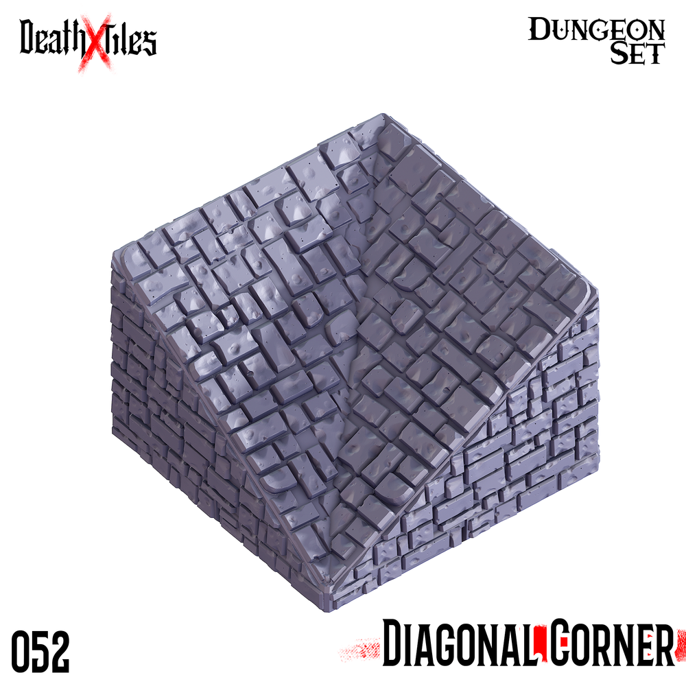 3D Printed Cast n Play Death x Tiles Corner Walls Set 28mm 32mm D&D (Online Only)