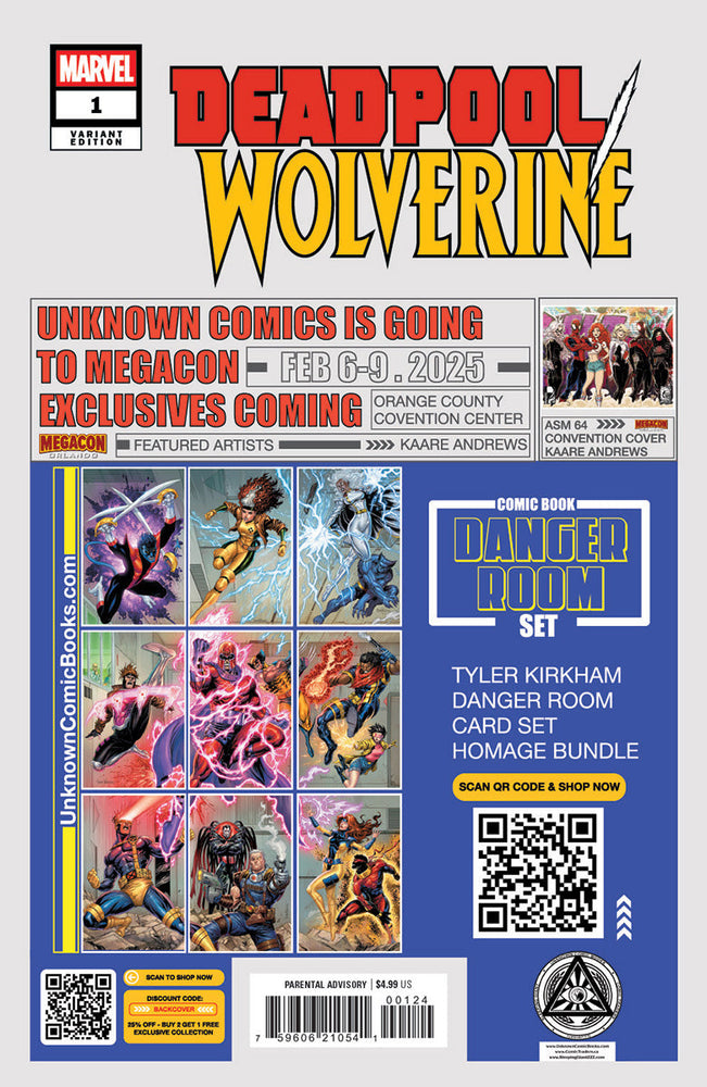 [Signed by Tyler Kirkham] Deadpool / Wolverine #1 Unknown Comics Tyler Kirkham Exclusive Virgin Var [IN STOCK] (ONLINE ORDER ONLY)