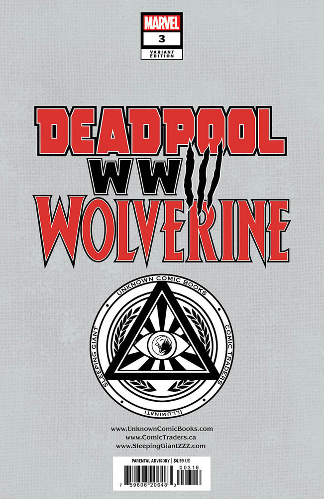 Deadpool & Wolverine: Wwiii #3 Unknown Comics Tyler Kirkham Virgin Exclusive  Var (07/24/2024) (Online Order Only)