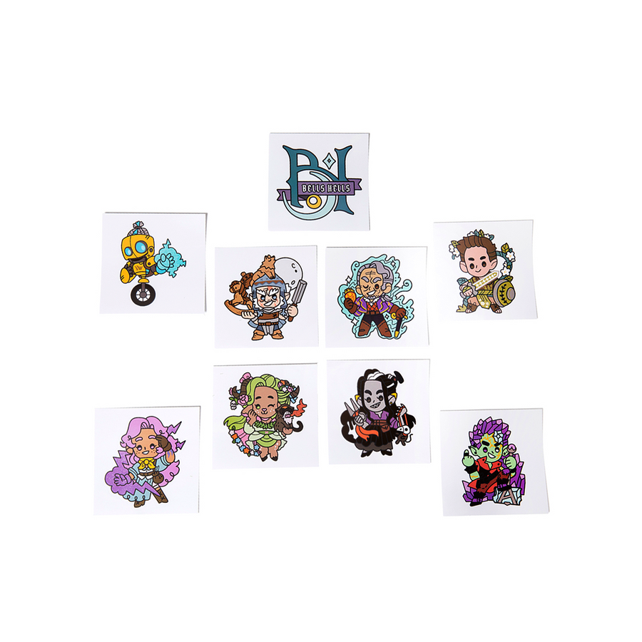 Critical Role: Bells Hells - Chibi Vinyl Decals (9-Pack) (ONLINE ORDER ONLY)