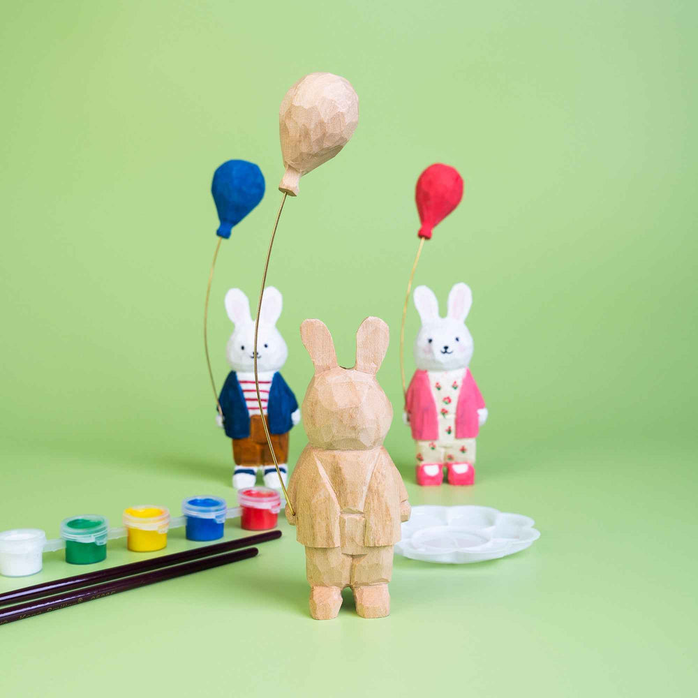 DIY Wooden Bunny Balloon Painting Kit (ONLINE ORDER ONLY)