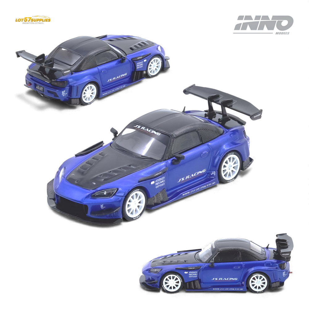 (Pre-Order) INNO64 Honda S2000 J's Racing - Blue 1:64 (ONLINE ORDER ONLY)