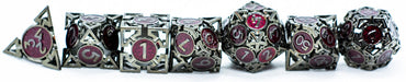 Black w/Dark Maroon Deadly Arrow Dice | 7-Dice RPG Set High Visibility (Online Only)