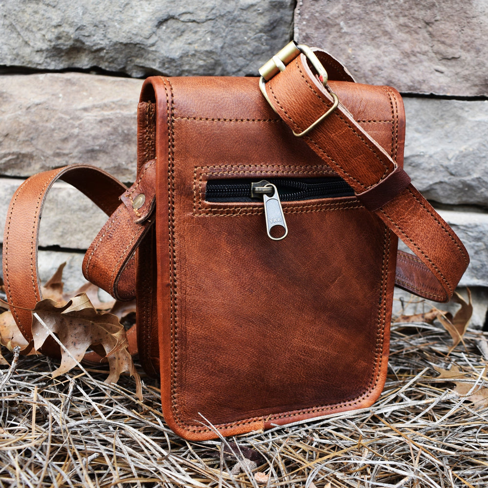 The Pathfinder Leather Flap Satchel - Small (ONLINE ORDER ONLY)