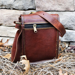 The Pathfinder Leather Flap Satchel - Small (ONLINE ORDER ONLY)