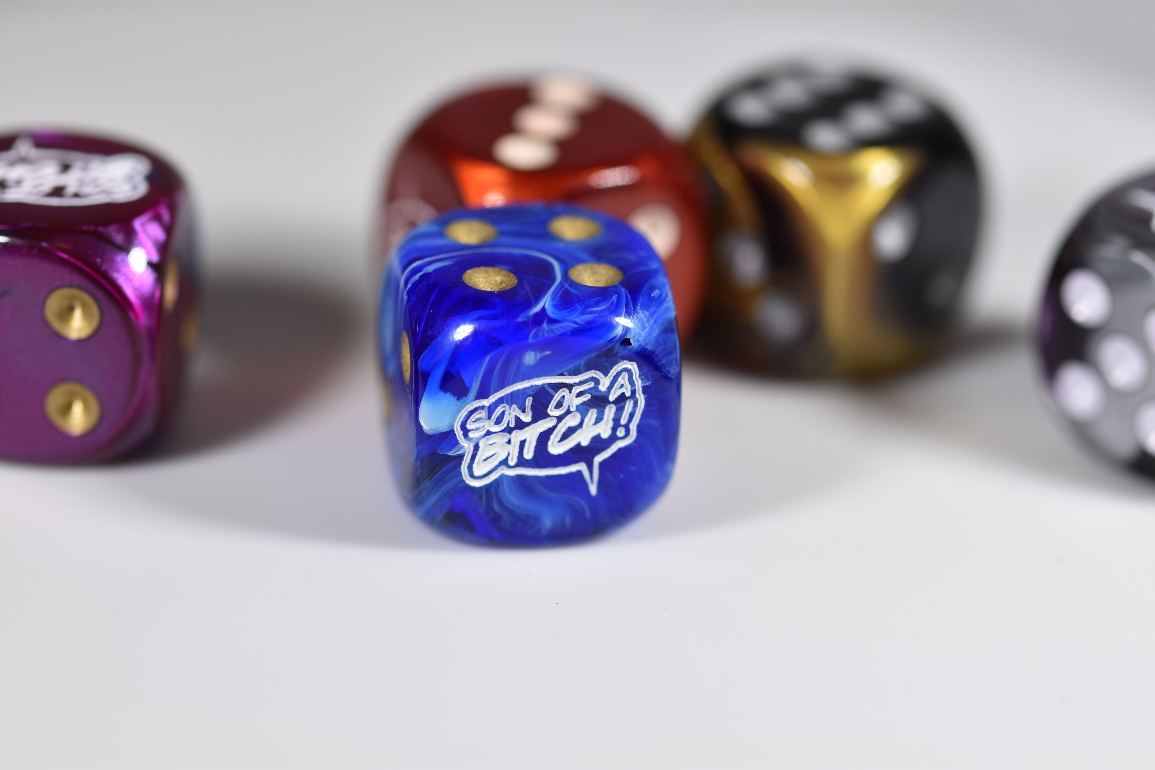 Son of a B!@#$ d6 (Custom engraved) Pipped Dice (Online Only)